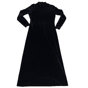 Velvet Maxi Dress Womens Black Whimsigoth Evening Cocktail Party Grunge